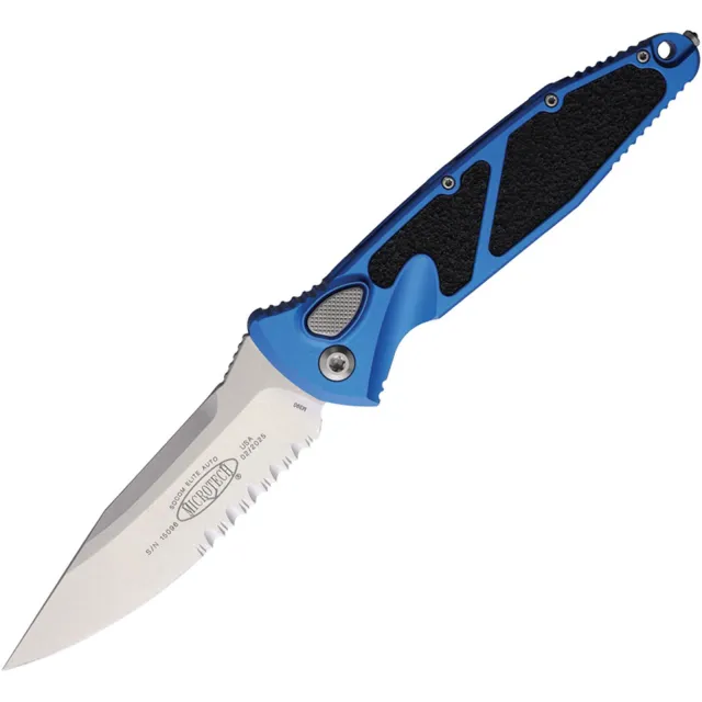 Microtech 160A-11BL Socom Elite 3.98 In SE/PS Auto Stonewash Blue Alu Handle - MICROTECH for sale at Iron and Lace