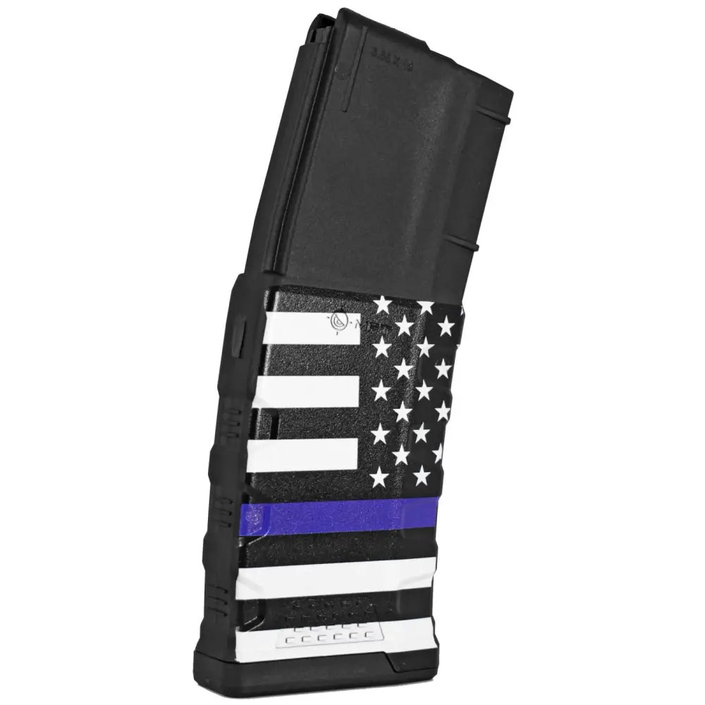 Buy Mission First Tactical EXDPM556AMB1 AR-15 30rd Mag Black/Blue Flag online