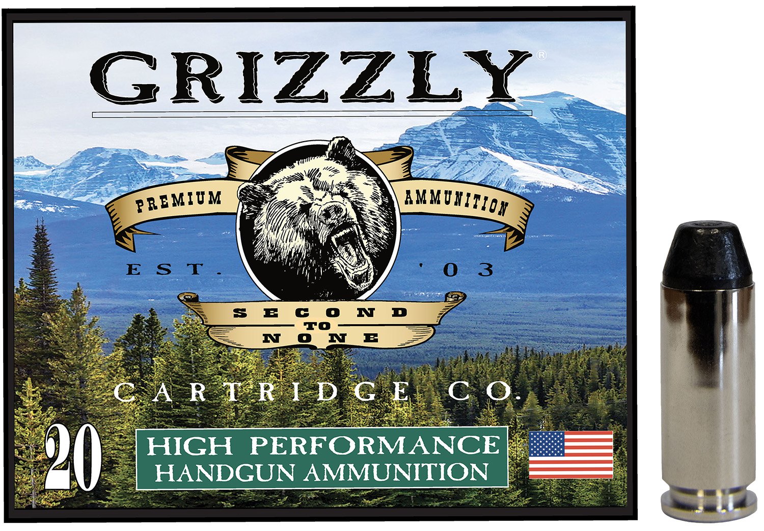 Buy GRIZZLY GC10M10 10MM AUTO 220gr Full Metal Jacket Flat Point 20Rd online