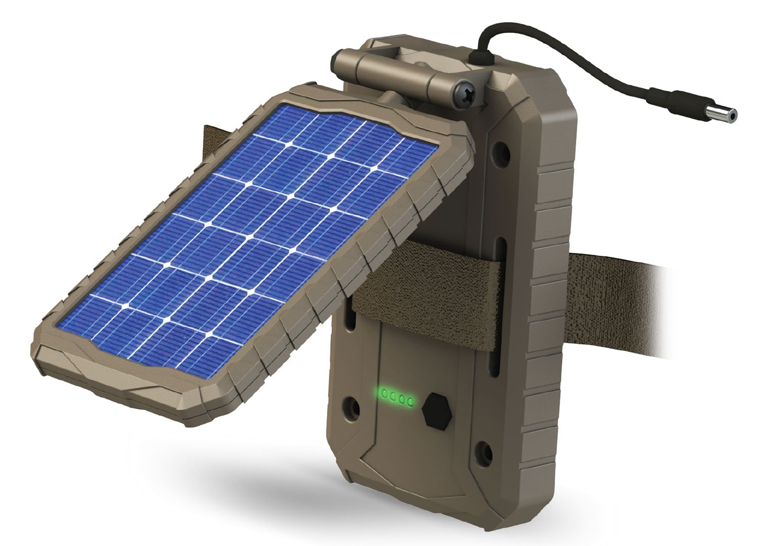 GSM Outdoors Sol-Pak 12V Solar Panel 1000mAh Li-ion Gray - GSM Outdoors