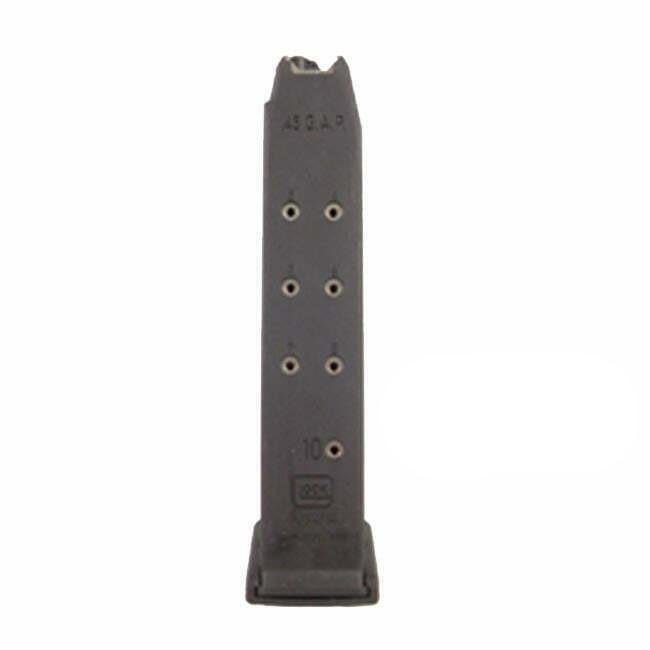 Glock Model 37 Factory Polymer Magazine .45 GAP 10rd Black - Glock - .45 GAP