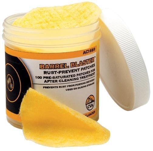 Buy CVA AC1689 Barrel Blaster PreLubed Patches Against Rust and Corrosion Jar online