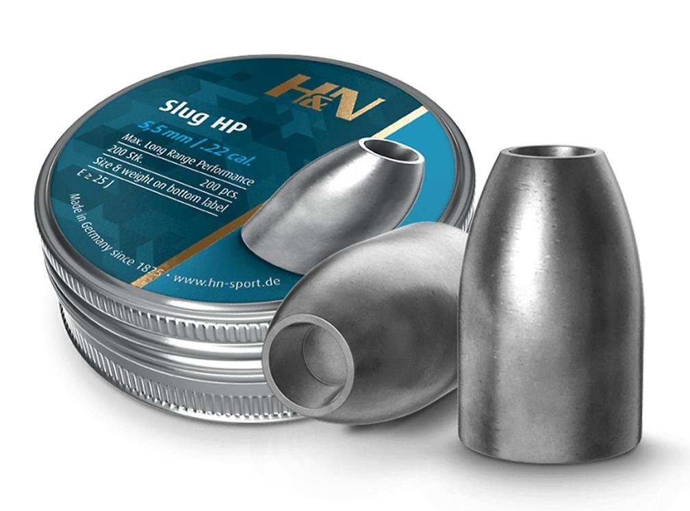 H&N Slug HP .22 Caliber 5.53 mm Head 23 gr 200 Count - Hatsan - 5.53 mm