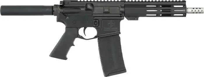 Great Lakes GL15223SSPBLK .223 Wylde AR-15 Pistol 7.5" Stainless Barrel - Great Lakes Firearms - .223 Wylde