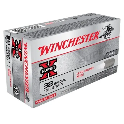 Winchester Ammo X38S1P Super X 38Special 158gr Lead Round Nose 50 Per... - Winchester - 38 SPECIAL