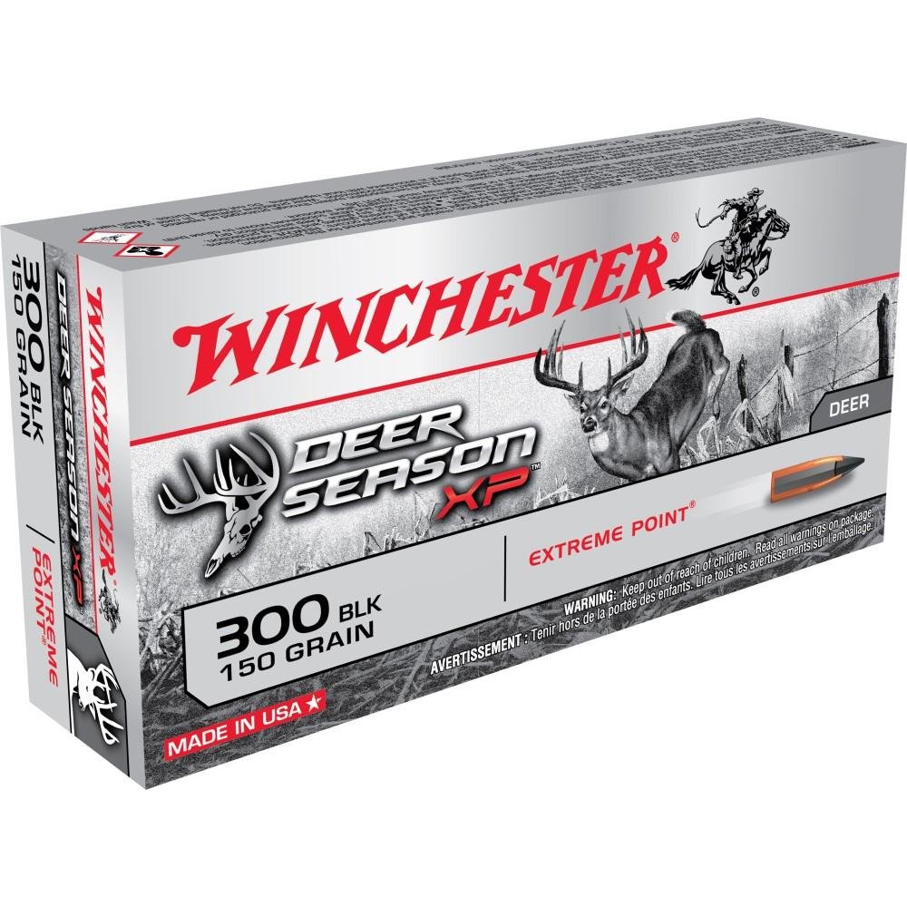Winchester Ammo X300BLKDS Deer Season XP 300 Blackout 150 gr Extreme Point 20 Per Box/ 10 Cs - Winchester - 300 Blk