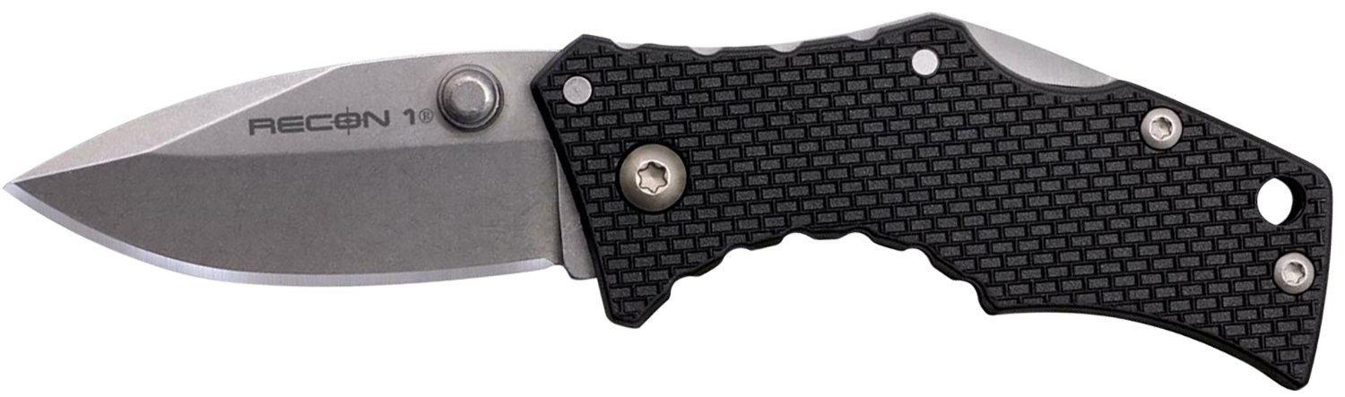 Cold Steel Micro Recon 1 2 In Spear Point Plain Stonewashed 4034 SS - Cold Steel