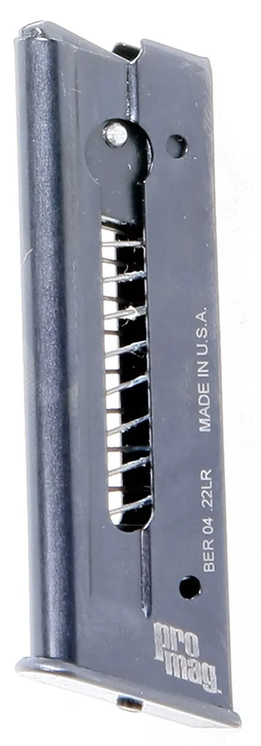 Buy ProMag BER04 Beretta 21A Bobcat Magazine, 7-Round Capacity, .22lr Caliber, Heat-Treated Blued-Steel, DuPont Zytel Polymer Base-Plate, Black online
