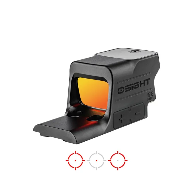 OSIGHT SE MOS, 2 MOA DOT + 32 MOA CIRCLE RED DOT SIGHT RMSc ENCLOSED FOOTPRINT BLACK, CR1632 - OSIGHT