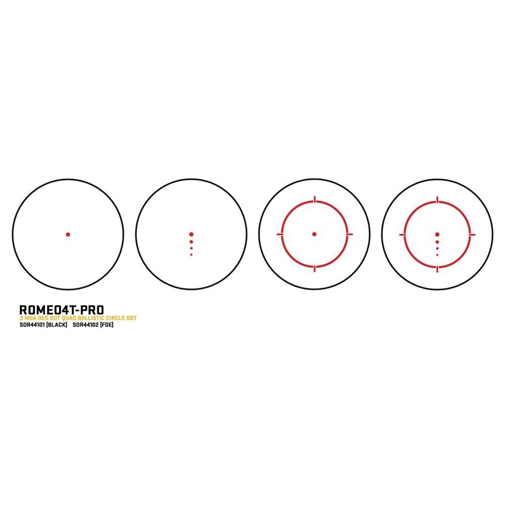 Sig Sauer SOR44101 Romeo 4T Pro 1x20mm Red Dot Sight Matte Black - Sig Sauer - 20MM