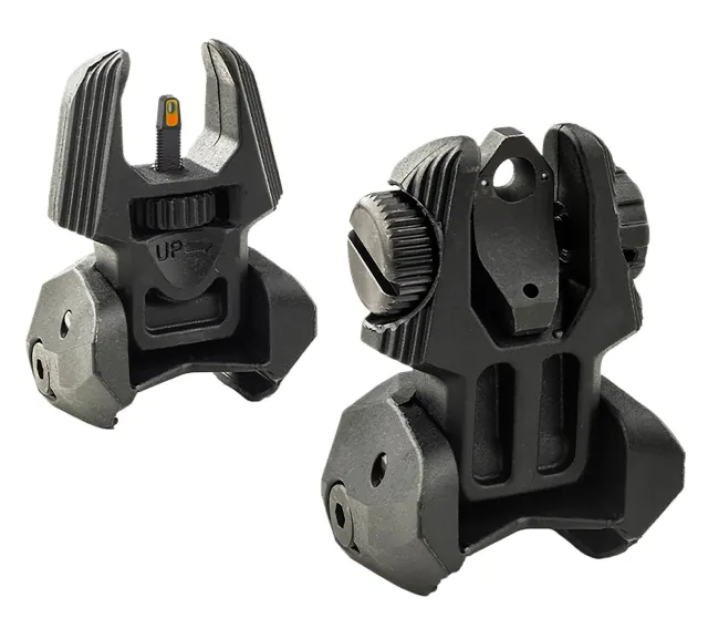 Meprolight 403220 FRBS Flip Backup Sights 2 Dot Rear/Orange Front Black - Meprolight