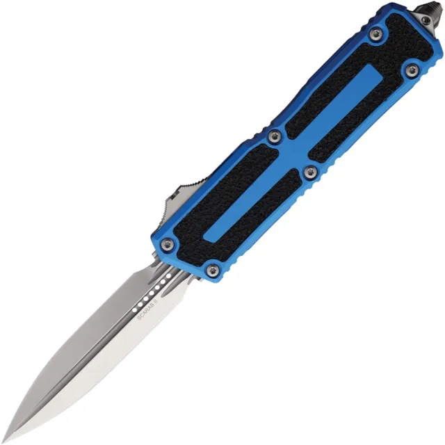 Microtech Scarab II G3 3.97 In D/E Stonewash Blue ALU Handle - MICROTECH
