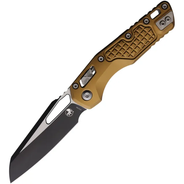 Microtech MSI 210-1FRTA 3.88 In Wharncliffe Black Frag Tan Handle - MICROTECH