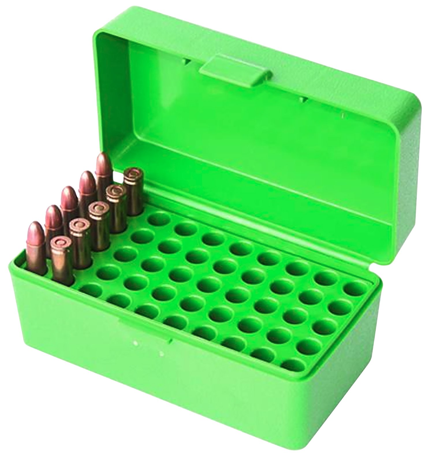 MTM Case-Gard 50 Round Flip-Top 22 Hornet Green Ammo Box (22-HORN-10) - MTM Case-Gard - .17 REMINGTON