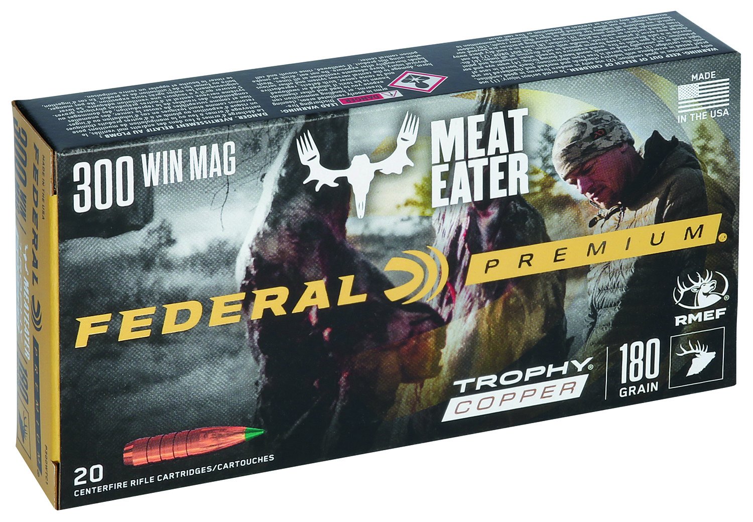 Federal Premium Trophy Copper .300 Win Mag 180Gr 20 Box P300WTC1 - Federal Premium Ammunition - 300 Win Mag