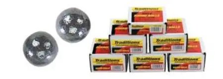 Traditions A1644 Rifle Round Balls 50Cal Lead Ball 177gr 100/Box - Traditions Performance Firearms - 50 BLKPOWDER