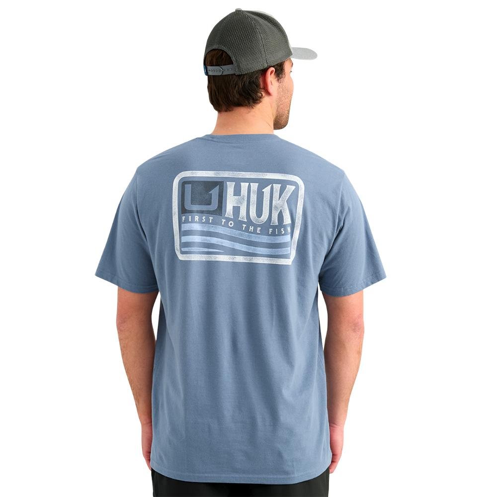 Buy HUK Born Wave Short Sleeve Shirt Stormy Blue S Performance online