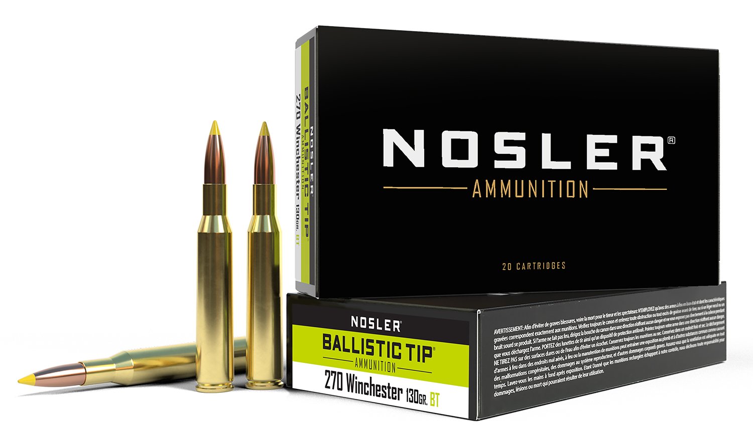 Buy Nosler 40062 Ballistic Tip 270 Win 130 Grain Spitzer Ammo online