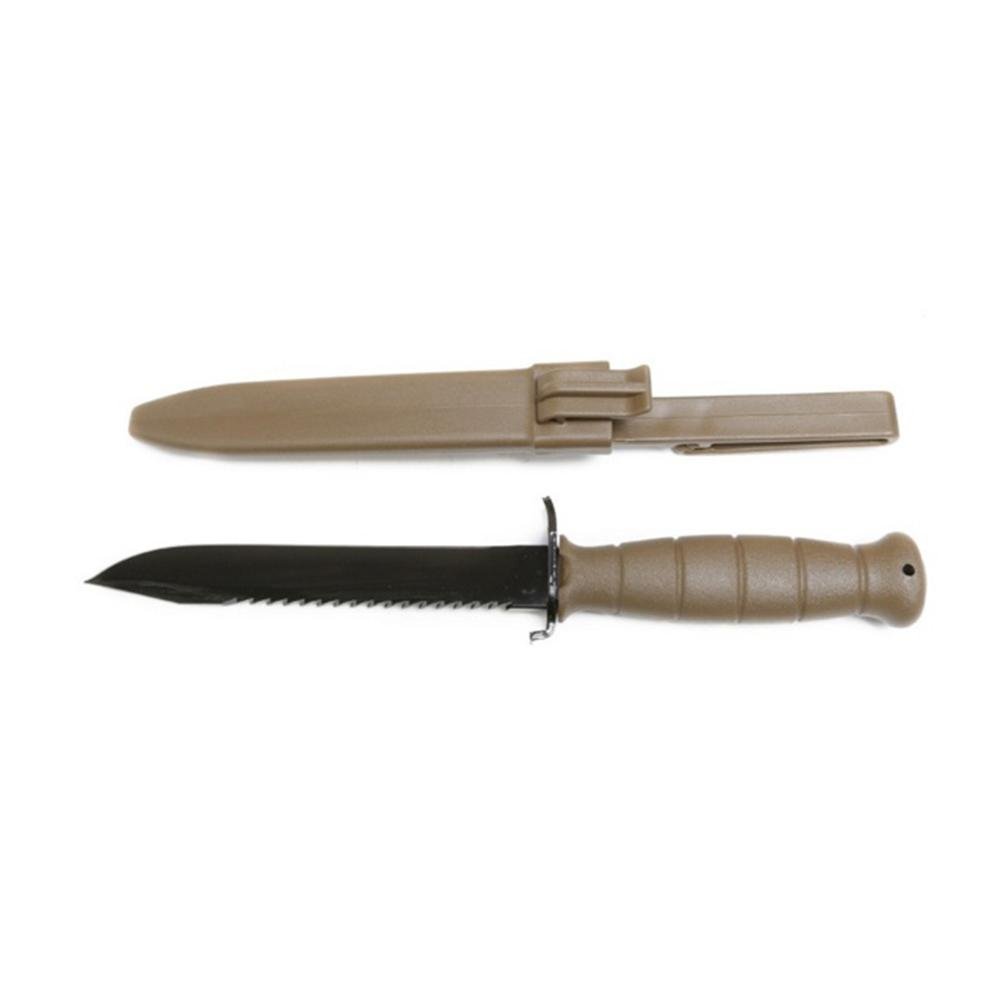 Glock Field Knife/Saw Back 6-1/2 Clip Point Blade Black Flat Dark Earth Bulk - Glock