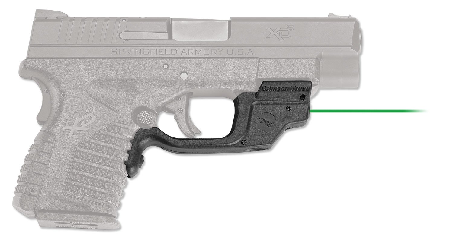 Crimson Trace 01-4720-1 LG-469G Green Laserguard for Springfield XD-S - Crimson Trace - 0.50" AT 50 FT