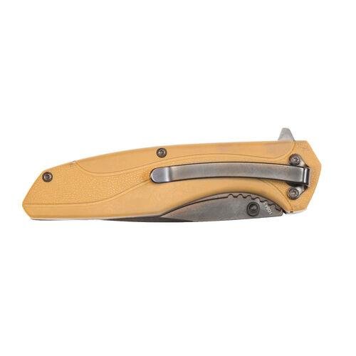 Buy Smith & Wesson 1084312 Drop Point Folding Knife 3.5" Blade Tan Handle online
