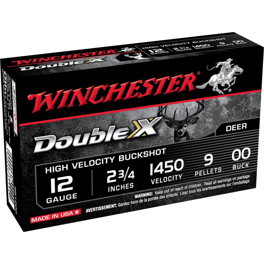 12 Ga Lead-00 Buck 9 Pellets 2-3/4" 5 Rds Winchester Shotgun Ammo - Winchester - 12 Gauge