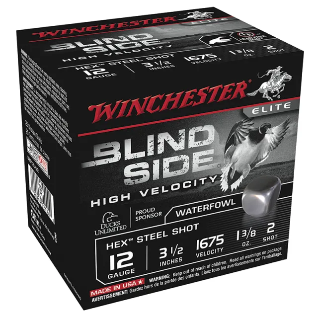 Winchester Blind Side High Velocity Hex Shot 12 ga. 3.5 in. 1 3/8 oz. 2 Shot