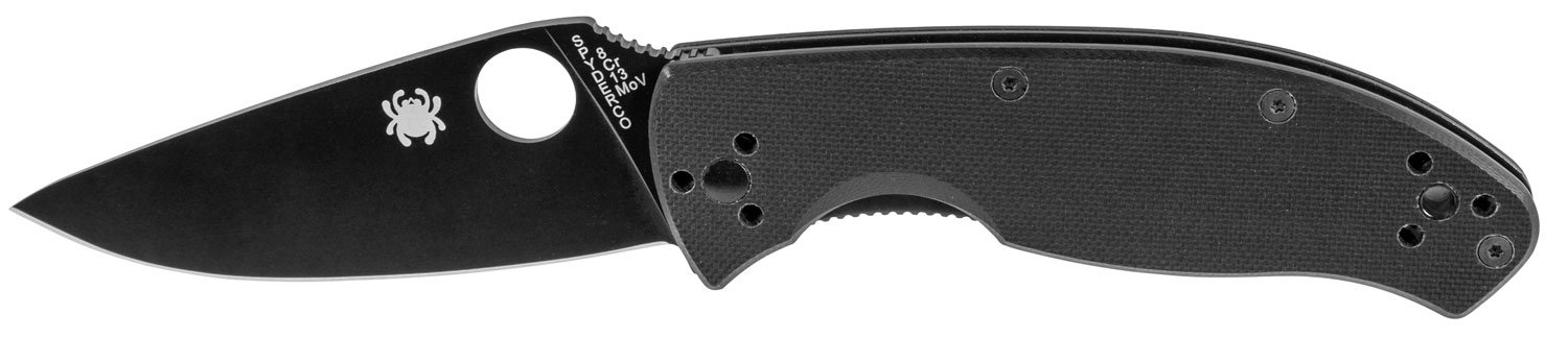Spyderco Tenacious C122GBBKP 260 G-10 Black Plain 3.39 In - Spyderco