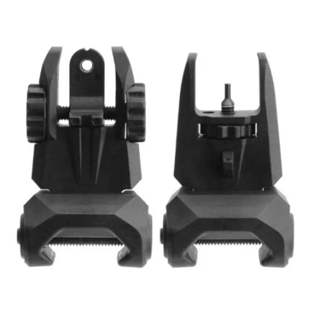 TacFire Tactical Polymer Front And Rear Flip Up Sight Set - TacFire - .223 / 5.56