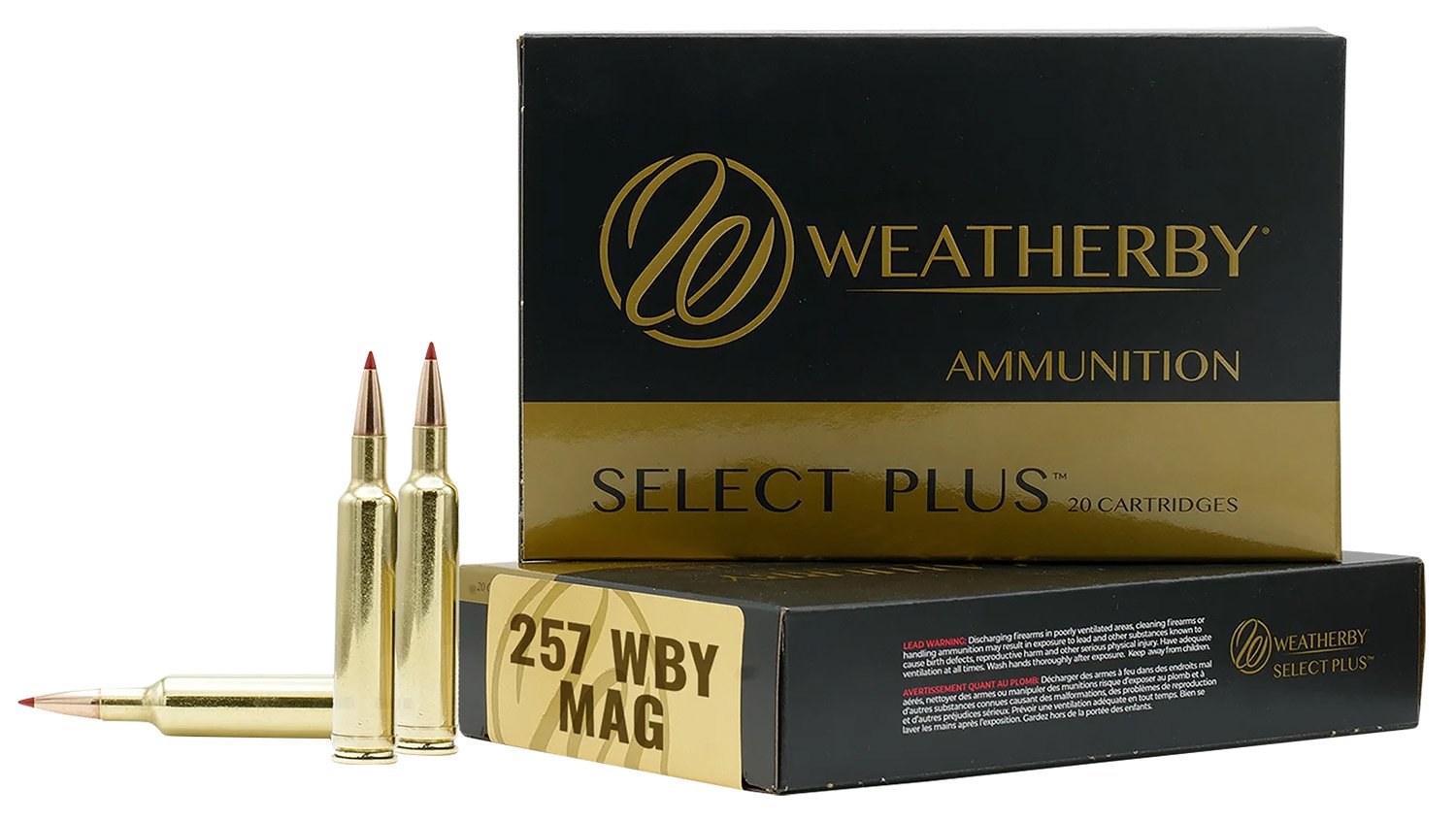 Weatherby F257100SCO Select Plus .257 Wby Mag 100gr Swift Scirocco 20 Rds - Weatherby - 257 WBY Mag