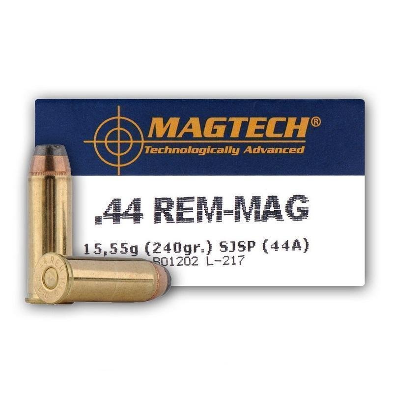 Magtech 44A 44 Remington Magnum 240 Grain Semi Jacketed Soft Point 50 Round - Magtech Ammunition - 44 Rem Mag