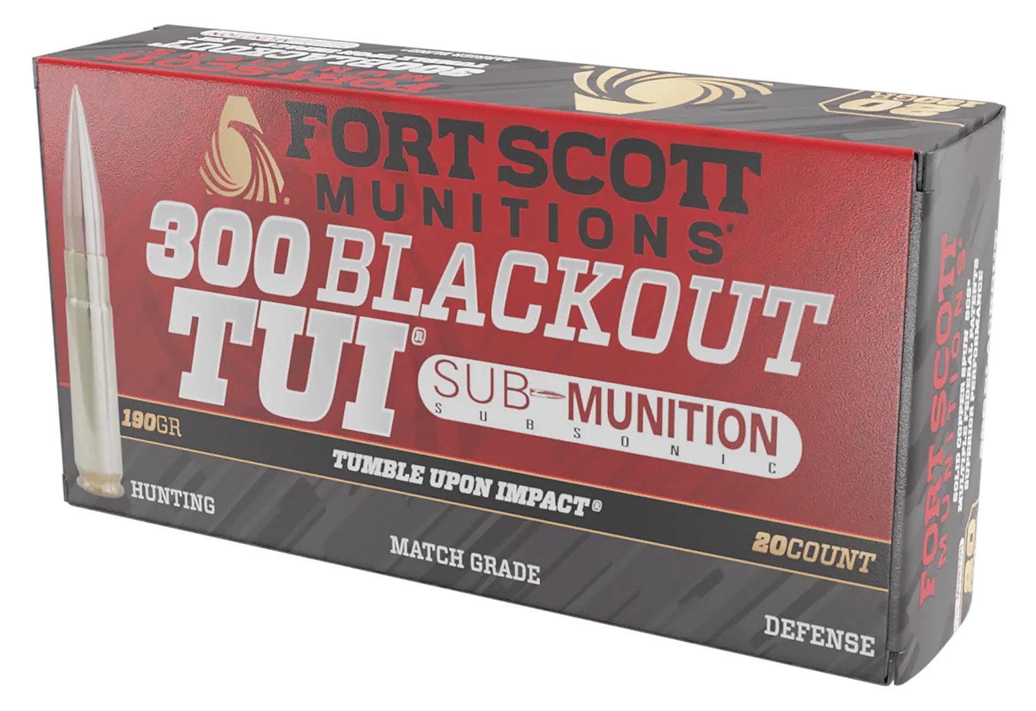 Buy Fort Scott 300190SCVSS 300 Blackout 190gr Solid Copper TUI Ammo 20 Rounds online