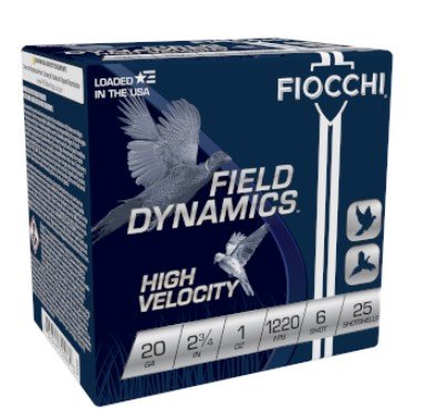 Fiocchi 20HV6 Field Dynamics High Velocity 20 Gauge Lead Ammunition - Fiocchi - 20 Gauge