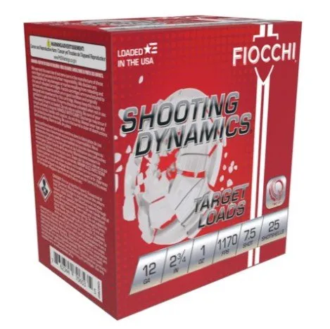 Buy Fiocchi Shooting Dynamics 12 Gauge 2.75in #7.5 Ammo 25 Round Box 12SD1L75 online