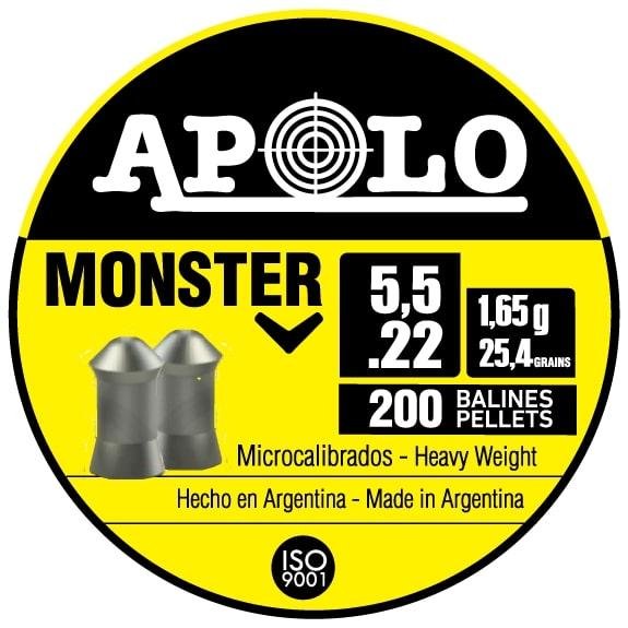 Hatsan Apolo Monster Air Rifle Pellets 22 Cal 25.4 gr 200/ct - Hatsan - .22