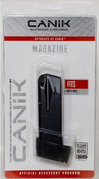 Canik MC9 15rd 9mm Luger Magazine Black Steel - CANIK - 9MM