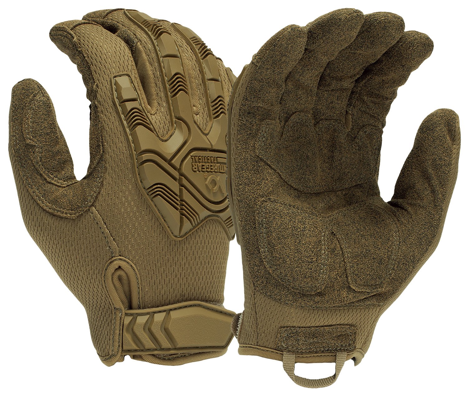 Pyramex Safety VGTG40TXL Heavy-Duty Impact Operator Gloves XL Brown - Pyramex Safety