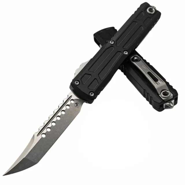 Microtech 1119EX-10S Ultratech G3 ZBP Hellhound 3.55 In Stonewash Black - MICROTECH