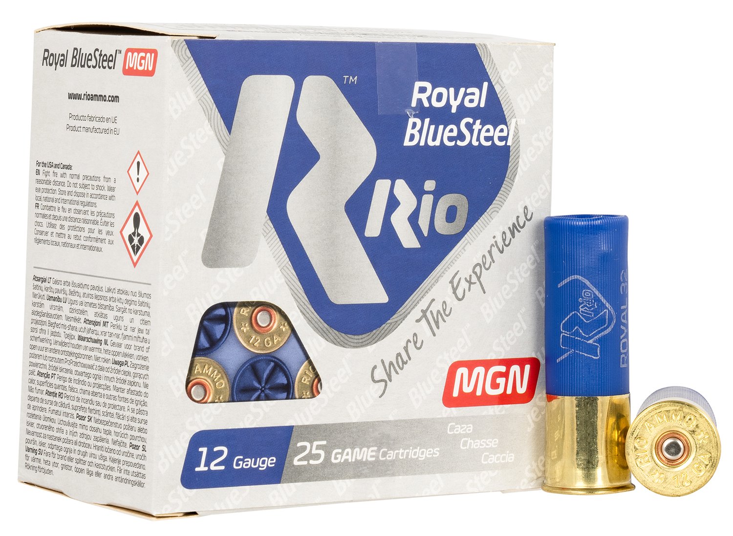 Rio Ammunition RBSM323 Royal BlueSteel 12Gauge 3" 1 1/8oz 3Shot 25 Per - Rio Ammunition - 12 Gauge