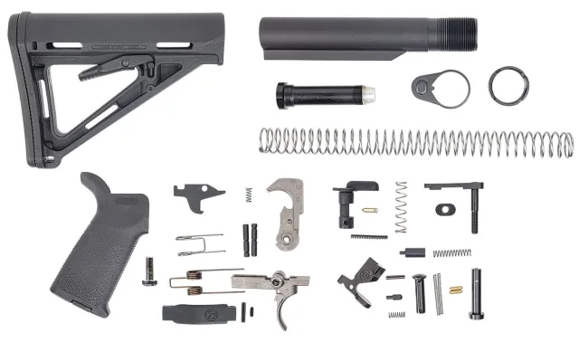 DPMS DP51655109854 MOE Lower Build Kit Black Magpul MOE Stock & Grip