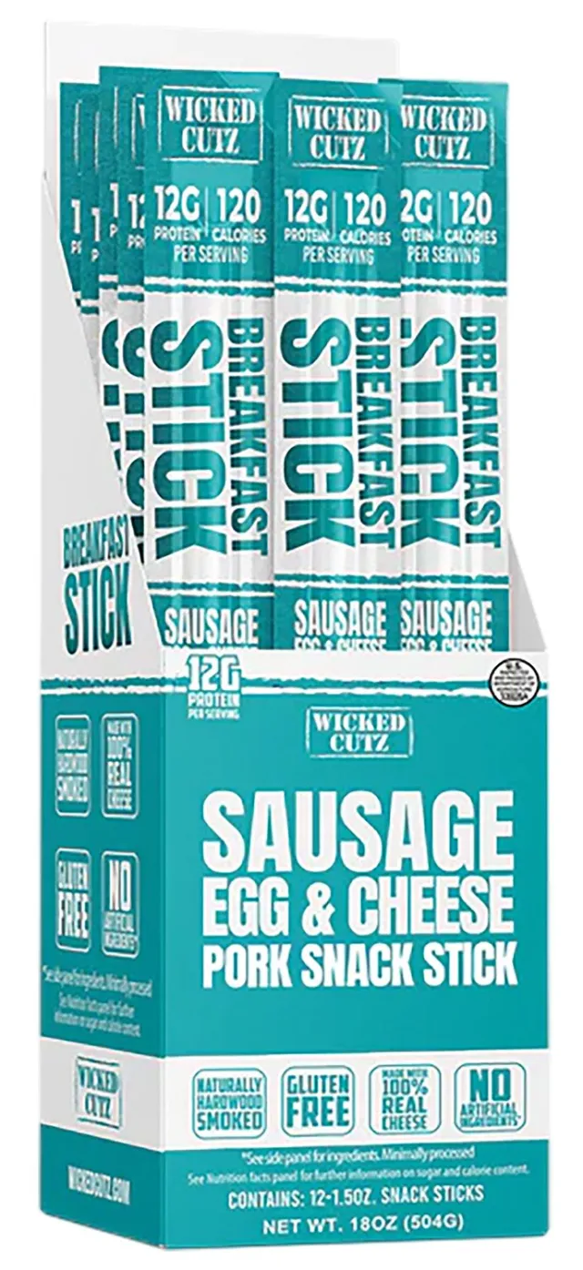 Buy Wicked Cutz WCBR12SEC Sausage Egg & Cheese Breakfast Sticks 12 Pack online