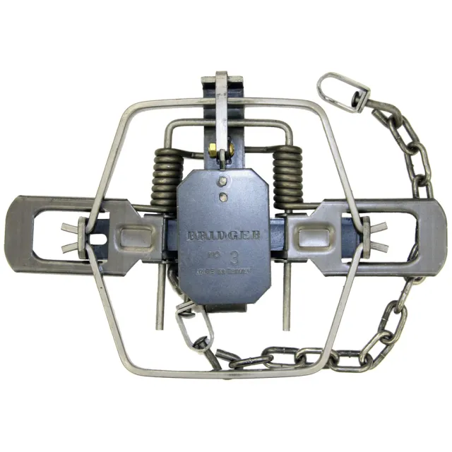 Bridger 3 Coil Trap No. 3 Double Posted Pan Thick Jaws Heavy Base - Bridger