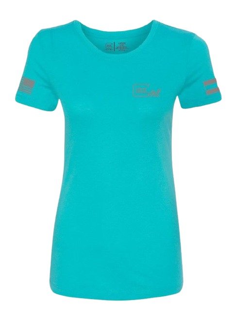 Glock AP96445 Glock GIRL FLAG TEE L TEAL - Glock
