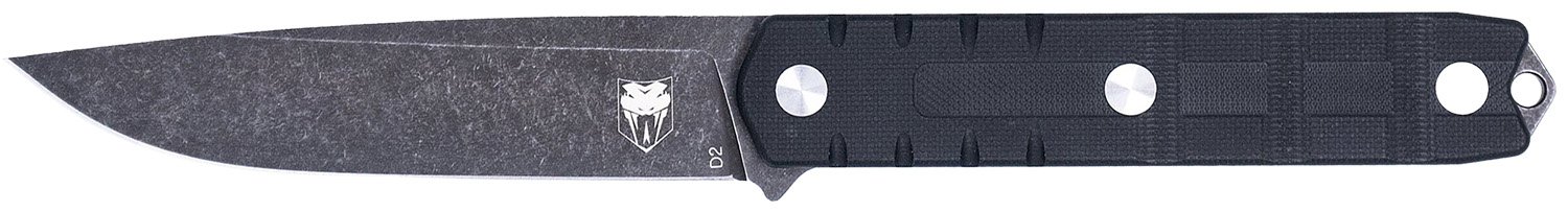 CobraTec CTOWBLKDNS Outdoor Warrior 4.5" D2 Steel Drop Point Knife - CobraTec Knives