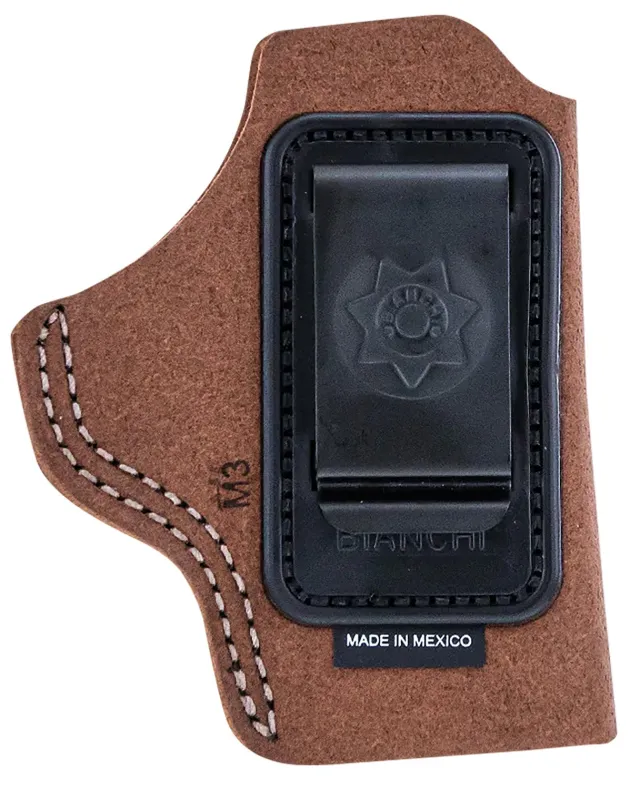 Bianchi Model 6 IWB Holster Glock 19/23/26/27/36 1.75 In Brown Suede
