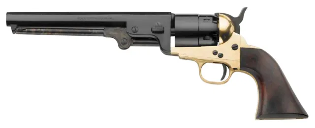 Pietta REB44 1851 Navy .44 Cal 7.37" Brass Frame Blued Cylinder Revolver - Pietta - 44 Cal