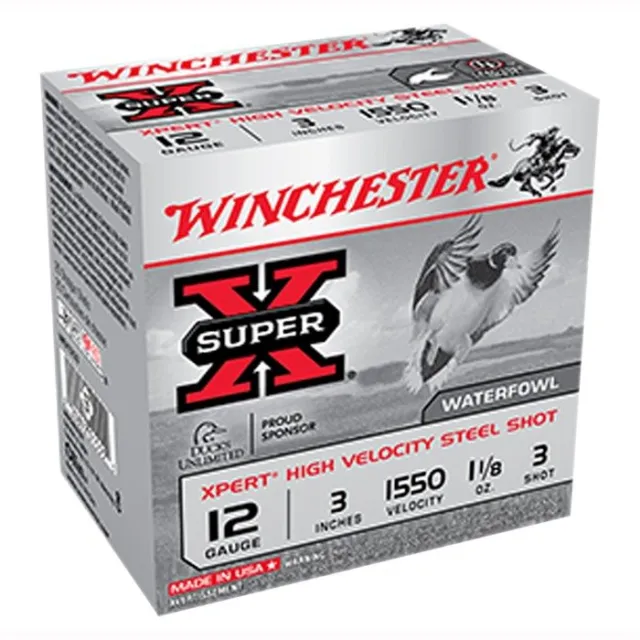 Winchester Super X Xpert HV 12 Gauge 3" 1 1/8 oz 1550 fps 3 Shot 100 Bx/2 Cs