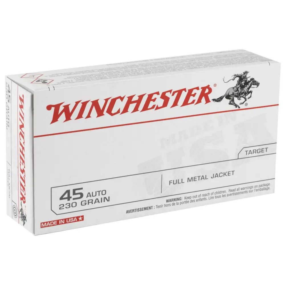 Winchester Q4170 .45 ACP 230 Grain Full Metal Jacket 50 Rounds - Winchester - 45 Auto