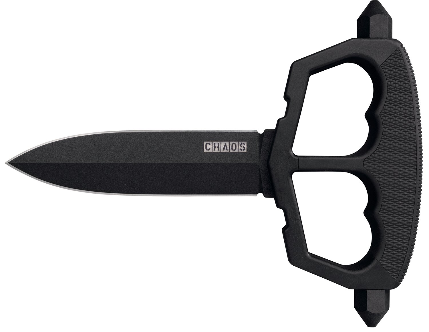 Cold Steel CS80NT3 Chaos Push Knife 5" Fixed Plain Black Matte Powder... - Cold Steel