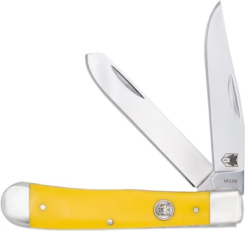Buy COBRATEC TRAPPER TWO BLADE G-10 YELLOW DELRIN/SS SLIP JNT online
